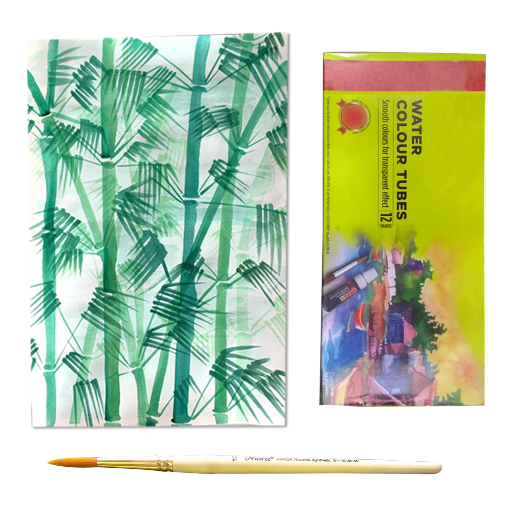 One Stroke Painting on Paper DIY Kit Bamboo by Penkraft